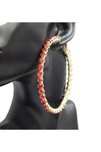 Load image into Gallery viewer, CRYSTAL FULL COVER HOOP EARRING