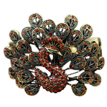 Load image into Gallery viewer, Studded peacock metal cuff Bracelet