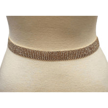 Load image into Gallery viewer, Crystal Pave Lined Chain Belt (7 Line)