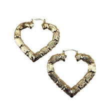 Load image into Gallery viewer, HEART BAMBOO EARRINGS