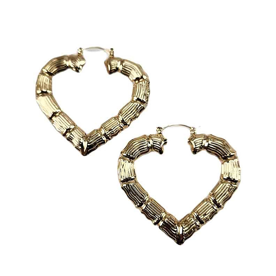 HEART BAMBOO EARRINGS