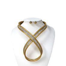 Load image into Gallery viewer, Wire Ribbon Shaped Necklace Set