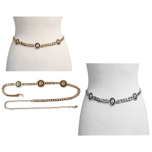 Lion Accent Link Chain Belt