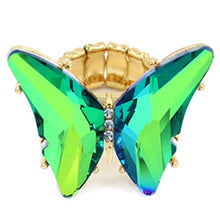 Load image into Gallery viewer, Butterfly Rhinestone Flexible Ring