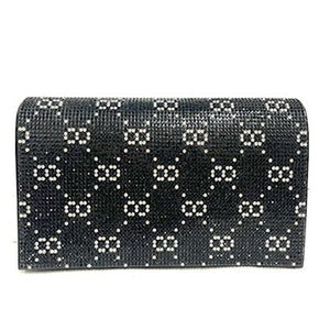 FULL CRYSTAL COVER WITH DOT EVENING CLUTCH