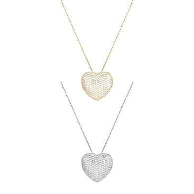 Crystal Heart Pendant Necklace