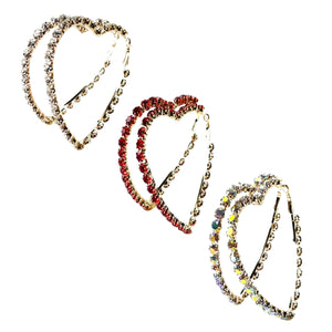 Rhinestone Heart Shape Earrings