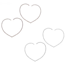 Load image into Gallery viewer, Rhinestone 1.5 Mm Heart Shape Earrings