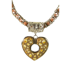 studded heart necklace