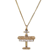 Load image into Gallery viewer, Studded Aircraft Pendant Necklace
