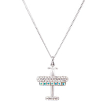 Load image into Gallery viewer, Studded Aircraft Pendant Necklace