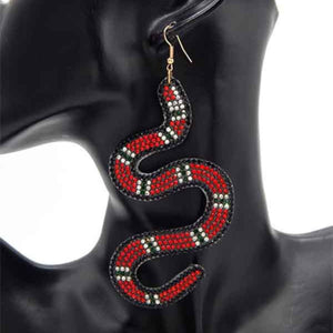 Earrings Snake Rhinestone