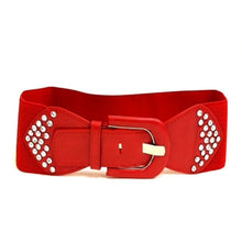 Load image into Gallery viewer, Rhinestone Detail Stretchable Belt