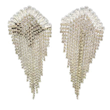 Load image into Gallery viewer, RS CUBIC ZIRCONIA BAGUETTE CURVE EARRINGS