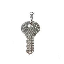 Load image into Gallery viewer, RHINESTONE KEY DANGLE EARRINGS