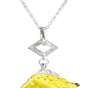 Studded Cube Pendant Necklace