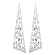 Load image into Gallery viewer, RHINESTONE TRIANGLE STATEMENT EARRINGS