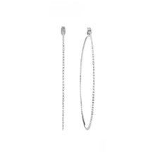 Load image into Gallery viewer, Rhinestone 1.5mm Crystal Wire Hoop Earrings