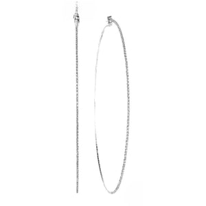 Rhinestone 1.5 mm Crystal Wire Hoop Earrings