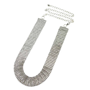 Crystal Pave Lined Chain Belt (12 Line)