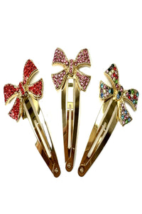 BOW RHINSTONE HAIR CLIP