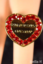 Load image into Gallery viewer, QUEENS MILANO HEART PAVE CRYSTAL Stretch Ring