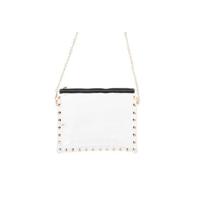 Clear Envelope Shape Handbag With Chain Strap